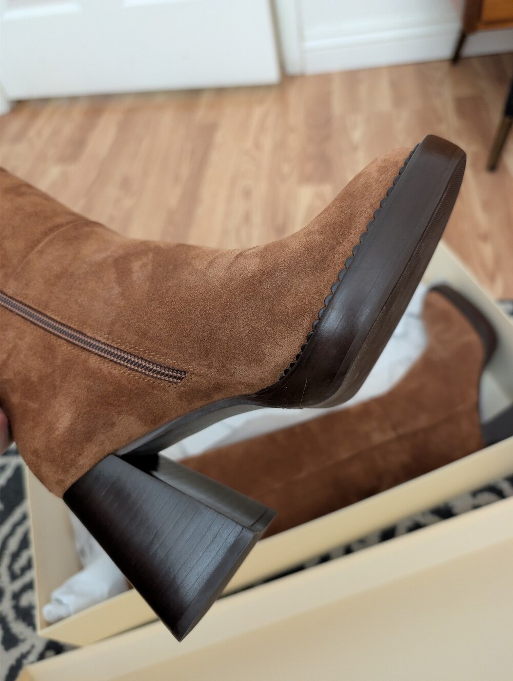 NWT Sezane Valeria Boots Hazelnut - Size 7 - Picture 4 of 5